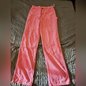 NWT Pacsun Hot pink 90s Boyfriend Carpenter corduroy pants Size 29